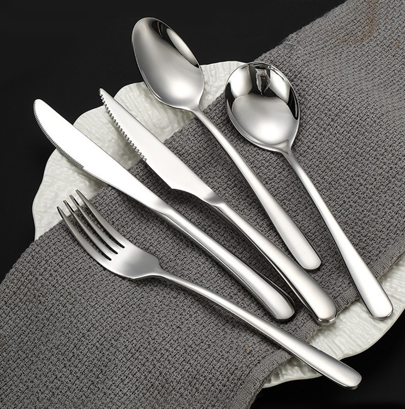 WANKAI 18/10 Stainless Steel Shiny Talheres Wedding Cutlery Gold Silverware Elegant Flatware Set