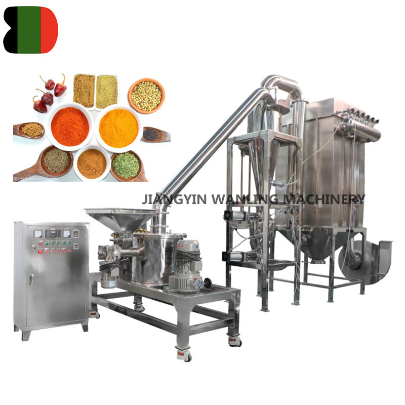 WLM stainless steel mushroom herb grinding crushing fine powder making air classifier mill machine