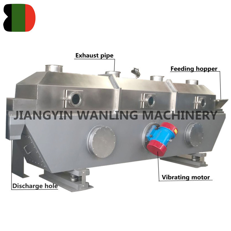 ZG high capacity 2ton 3ton seasoning granule vibrating fluid bed dryer drying machine