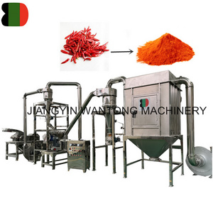 WJT Automatic Two Cyclone Hammer Mill Spices Salts Chilli Pepper Turmeric Superfine Grinding Grinder Machine