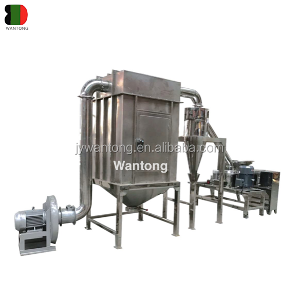 VIDEO! WFJ WJT dried green tea moringa leaf powder processing making cutting grinding grinder crusher machine