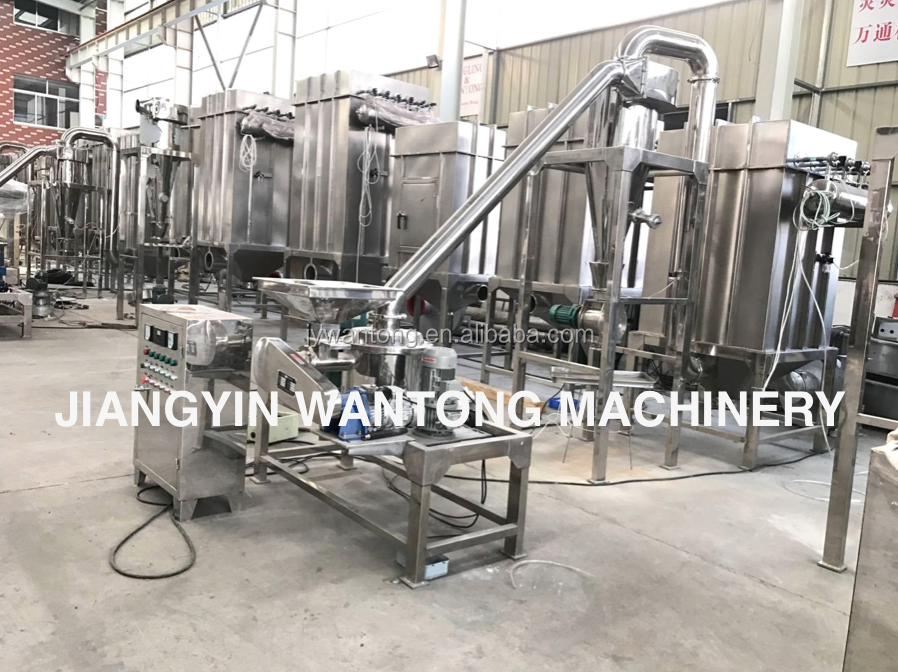 VIDEO! WFJ WJT dried green tea moringa leaf powder processing making cutting grinding grinder crusher machine