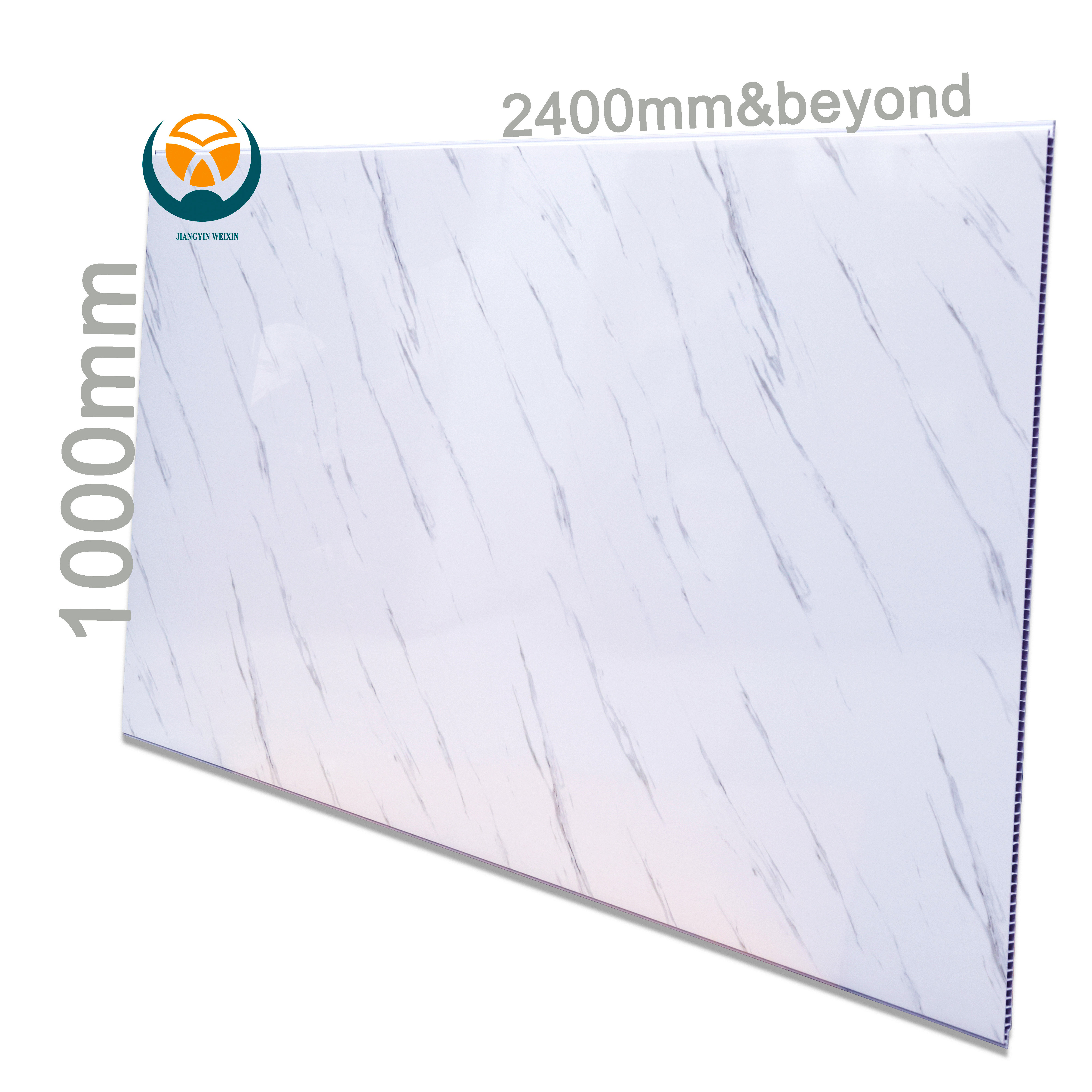 White Marble 1.2 m wide PVC bathroom wall panel for interior wall decoration