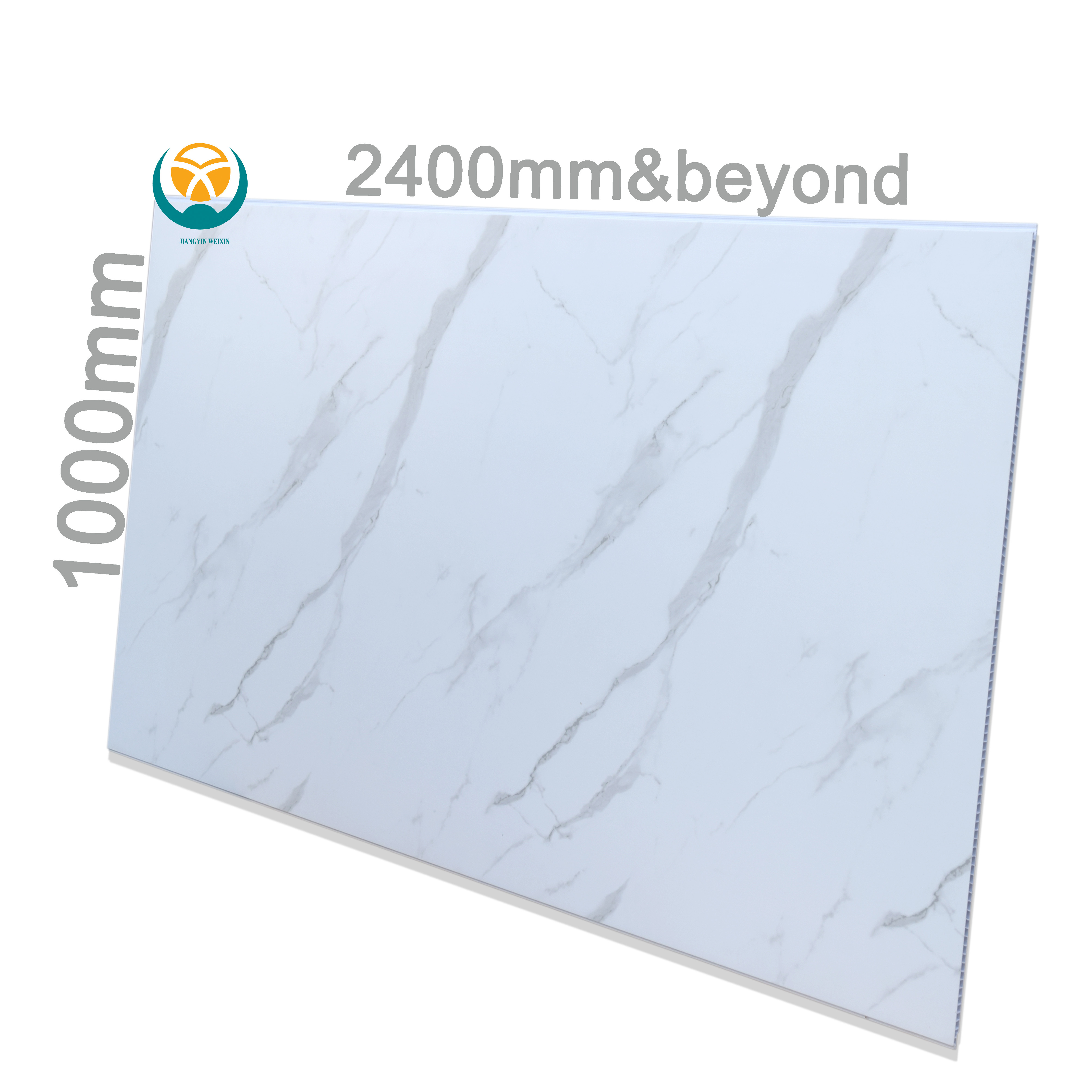 White Marble 1.2 m wide PVC bathroom wall panel for interior wall decoration