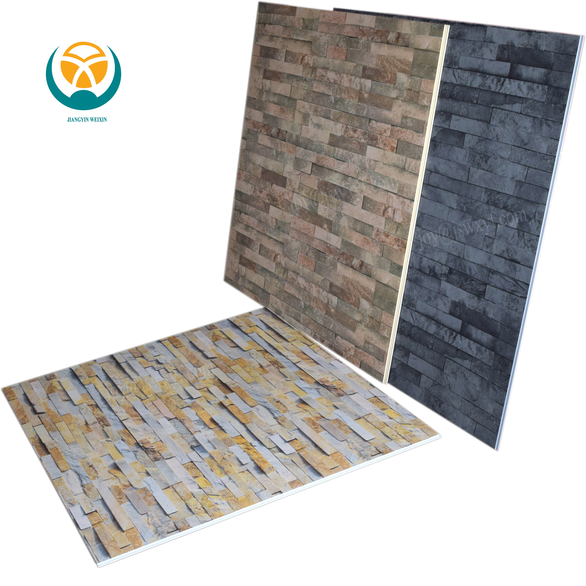 1m wide pvc faux brick wall panel 3d