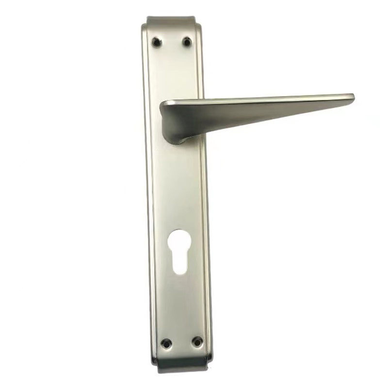 Luxury Simplex Black 85mm Iron Plate Aluminium Door Lock Handle