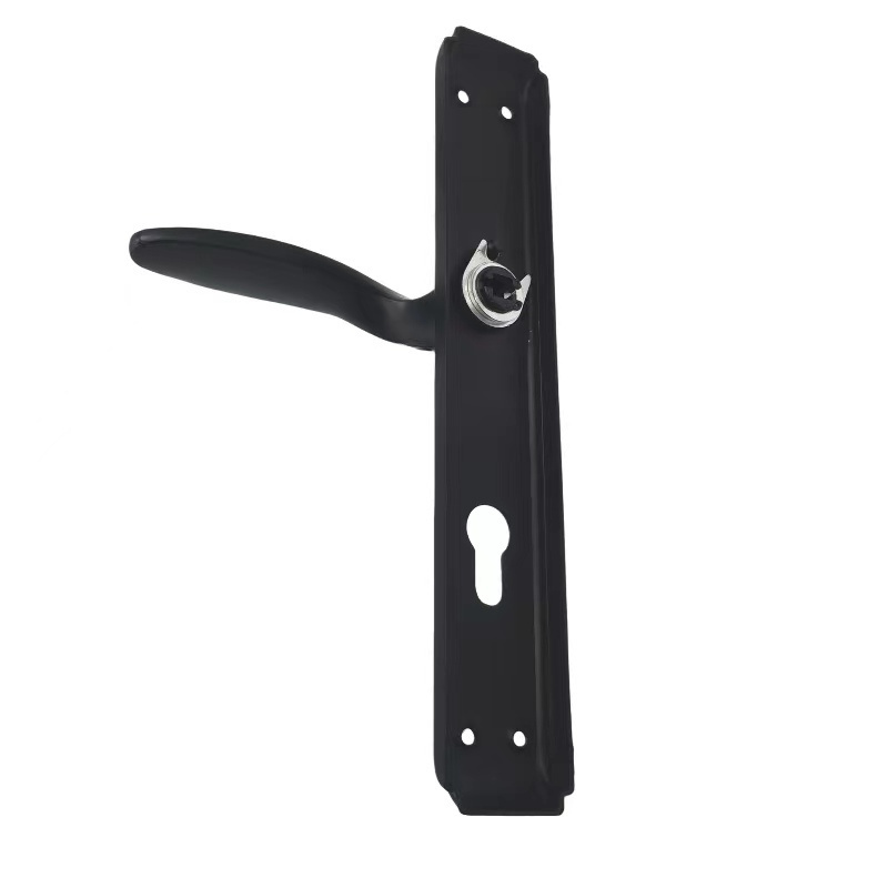 Simplex Matte Black Long Plate 85mm Aluminium Exterior Door Handle