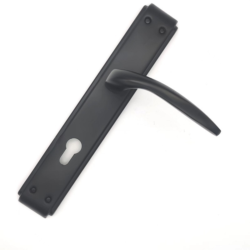 Simplex Matte Black Long Plate 85mm Aluminium Exterior Door Handle