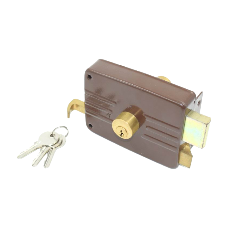 ISEO High Security Double Cylinder 120mm Wooden Door Brass Latch 9710 Deadbolt Rim Door Lock