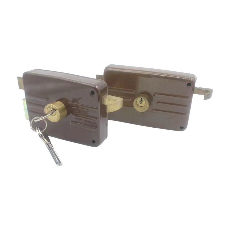 ISEO High Security Double Cylinder 120mm Wooden Door Brass Latch 9710 Deadbolt Rim Door Lock