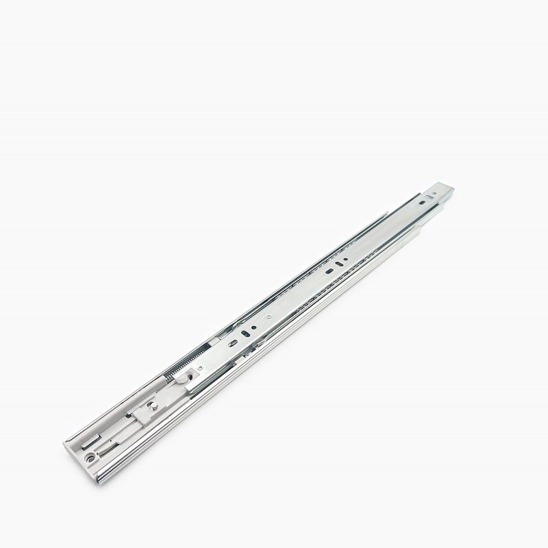 45mm Furniture Hardware 4510 with spring Accessories Full Extension Rail Telescopic 3 ball bearing drawer slide