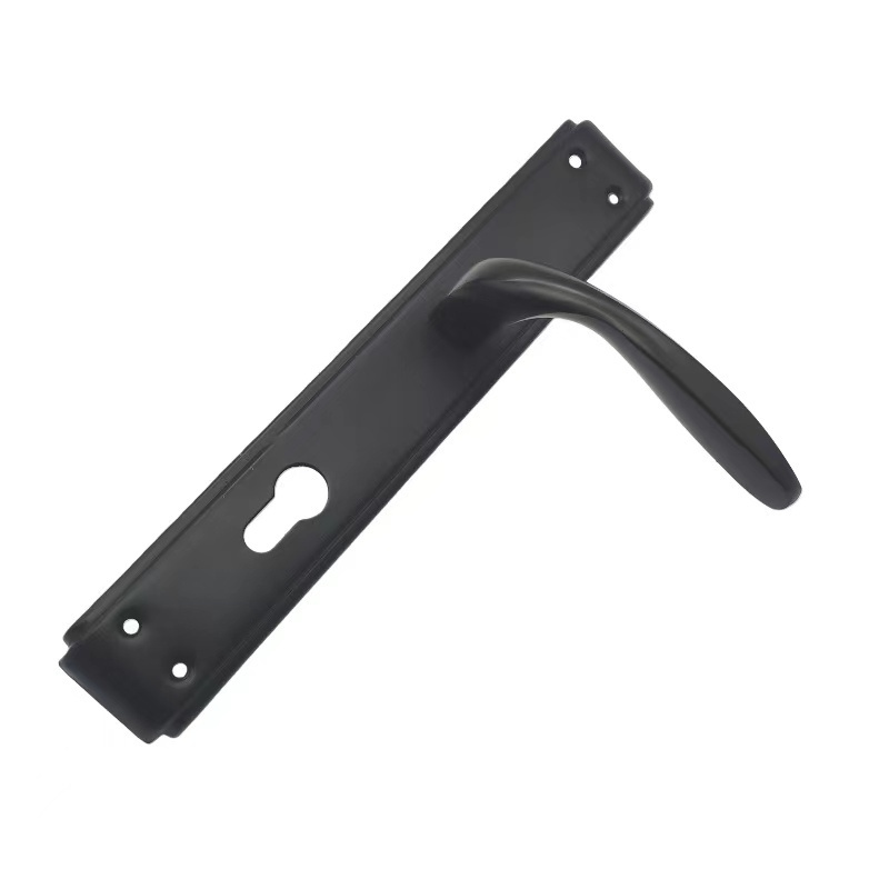 Simplex Matte Black Long Plate 85mm Aluminium Exterior Door Handle