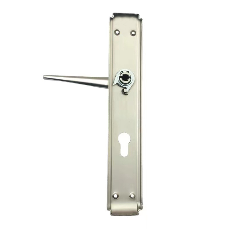 Luxury Simplex Black 85mm Iron Plate Aluminium Door Lock Handle