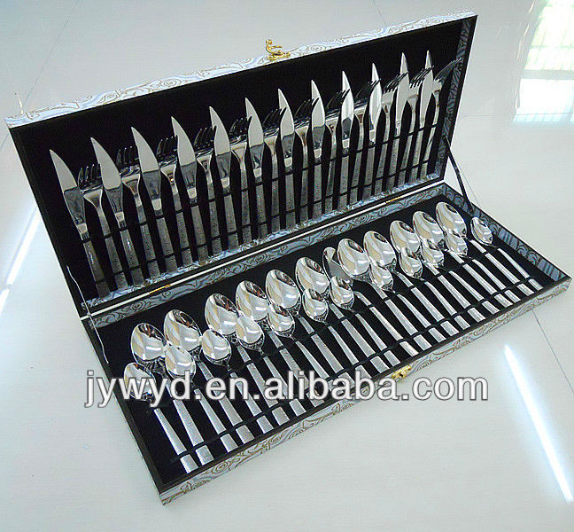 Hot Sell 48 pieces stainless steel spoon and fork Cutlery Set for Banquet