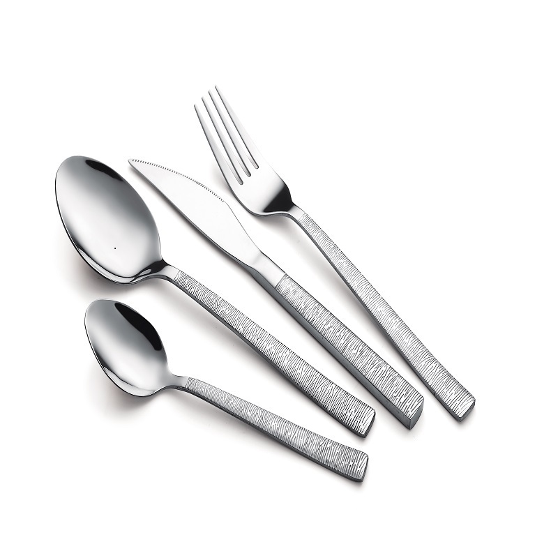 Hot Sell 48 pieces stainless steel spoon and fork Cutlery Set for Banquet