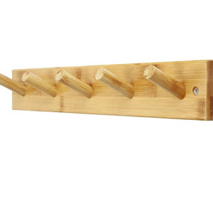 Hook Board 5 Kid's Bamboo Wall Mounted Coat Hanger Coat Rack