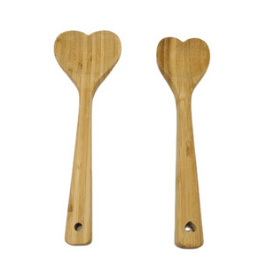 Heart Shape Kitchen Utensil Bamboo  Serving Mixing Spoon bamboo utensils