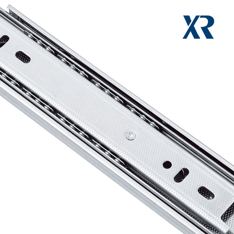 Side Mount Kitchen Cabinet Hardware Heavy Duty Ball Bearing Pull Out Sliding Drawer Rail Linear Guide Rail