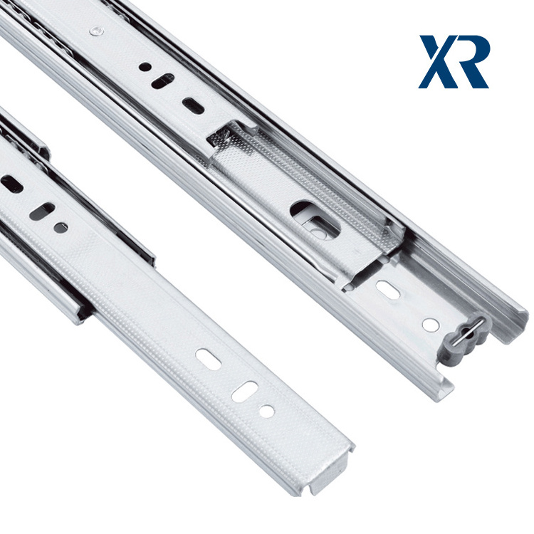 Side Mount Kitchen Cabinet Hardware Heavy Duty Ball Bearing Pull Out Sliding Drawer Rail Linear Guide Rail