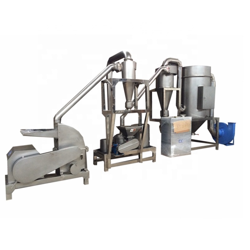 WFJ automatic herb herbal grinding crushing leaf powder making crusher pulverizer machine