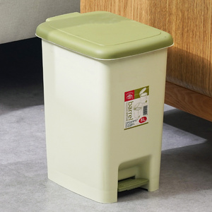 Wholesale Household Rectangle Step Nordic Plastic Trash Can Waste Bin Pedal Bin With Lid