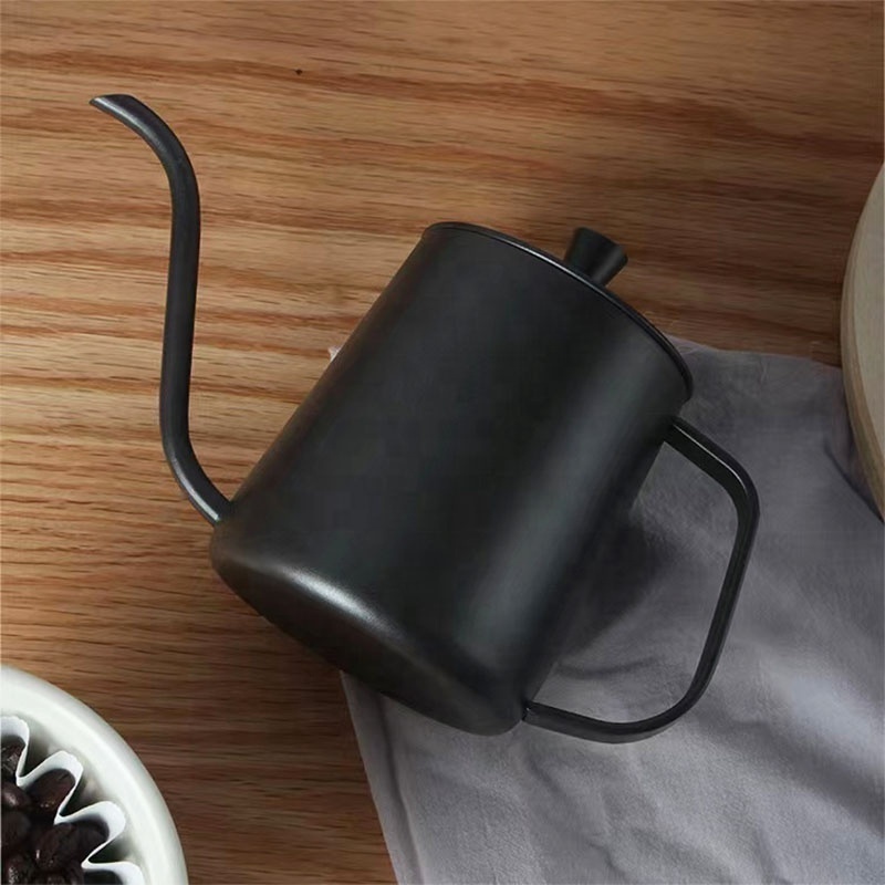 350ml 600ml Stainless Steel Handle Drip Coffee Pot with Long Gooseneck Spout Pour Over Coffee Kettle