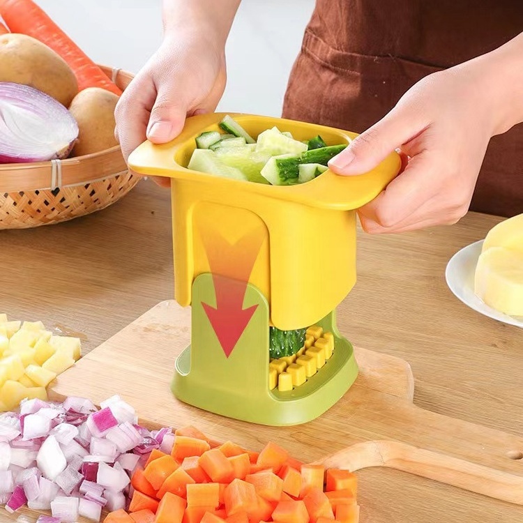 Kitchen Gadgets Stainless Steel Manual Onion Diced Carrot Potato Cutter Slicer for Fruit Vegetable Tools