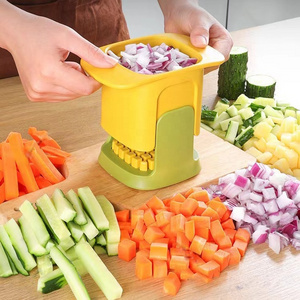 Kitchen Gadgets Stainless Steel Manual Onion Diced Carrot Potato Cutter Slicer for Fruit Vegetable Tools