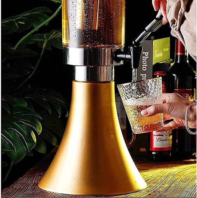 Black party pump keg beer tower drinking water juicer beer tower 3l