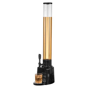 Nightclub party 1.5/3L cold draft beer tower dispenser beverage beer dispenser with ice tube led light