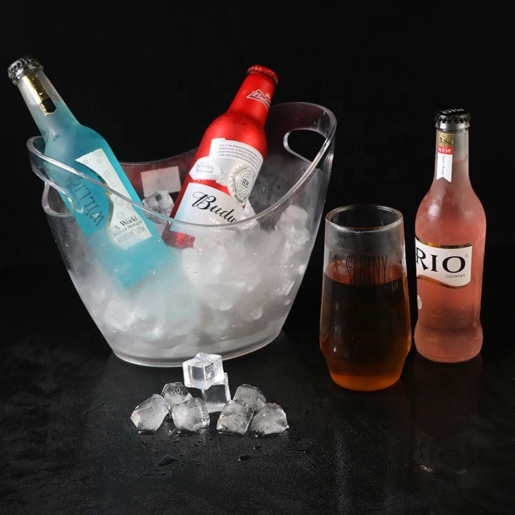 8L Plastic PC Ice Bucket Wine Cooler Champagne Beer Holder For Bars ice bucket