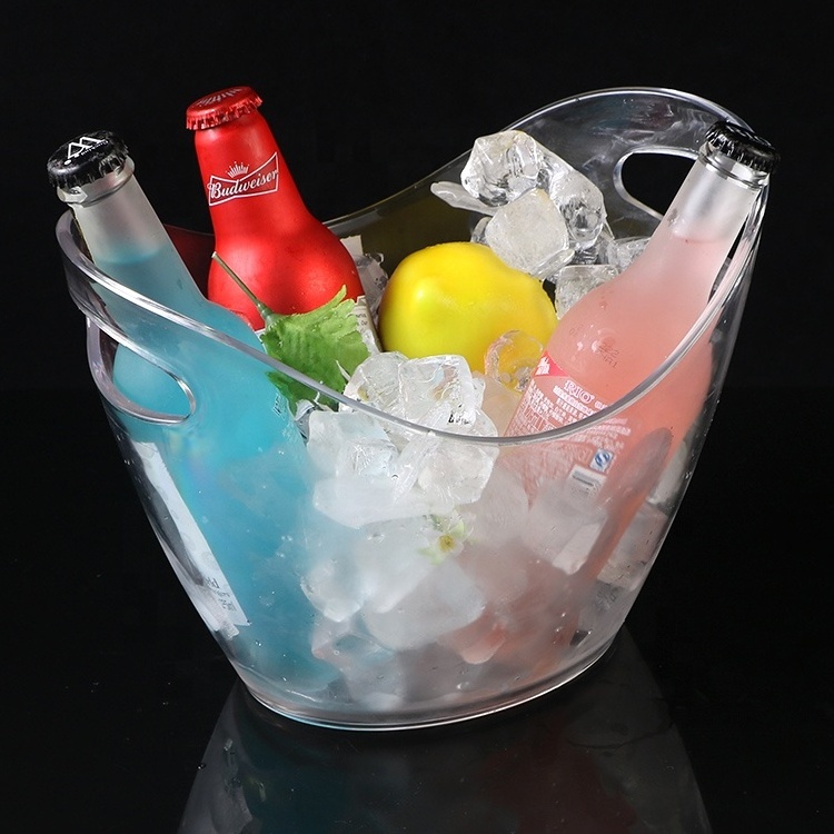 8L Plastic PC Ice Bucket Wine Cooler Champagne Beer Holder For Bars ice bucket