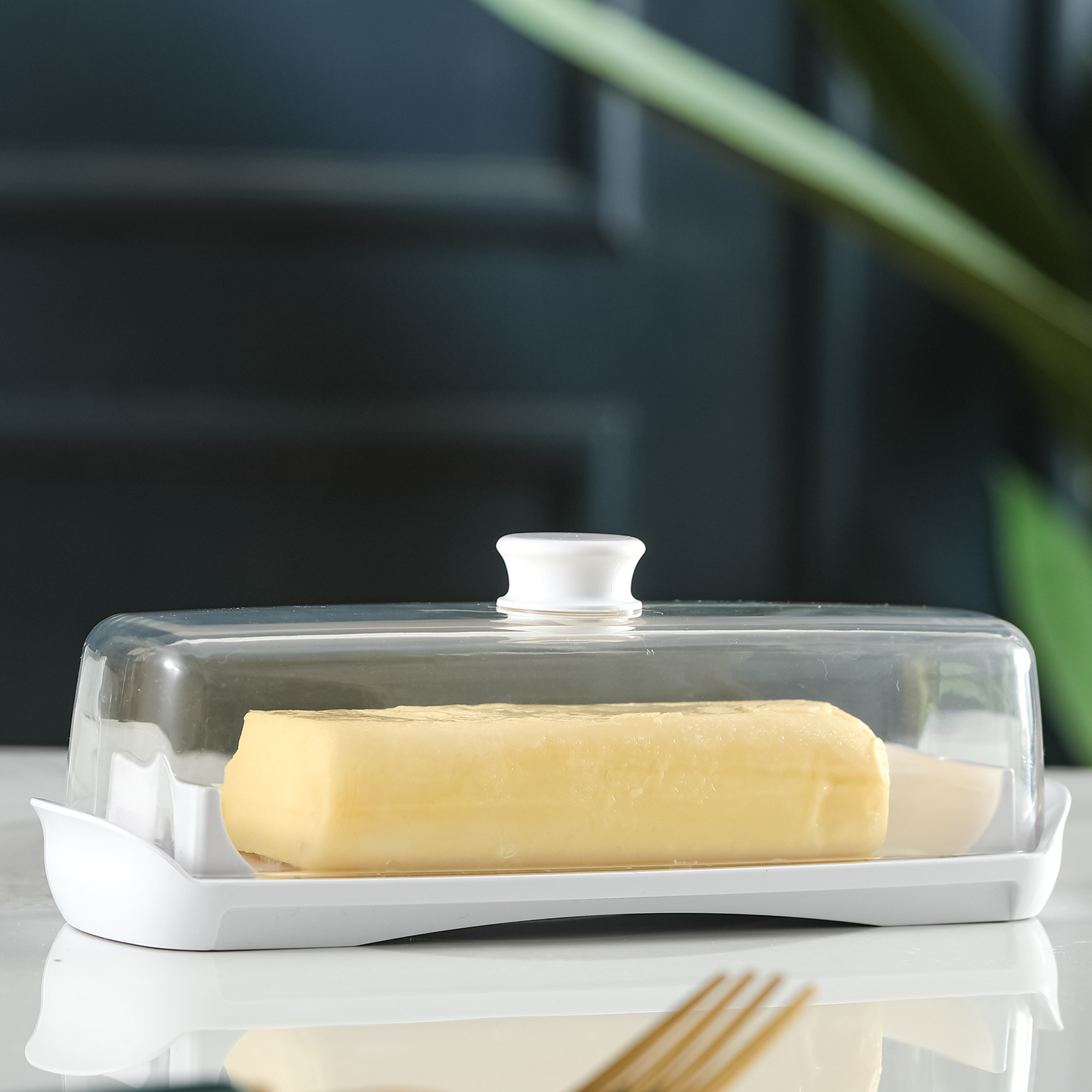 New style Butter holder with lid butter cutter for Cheese Plastic Butter Dish