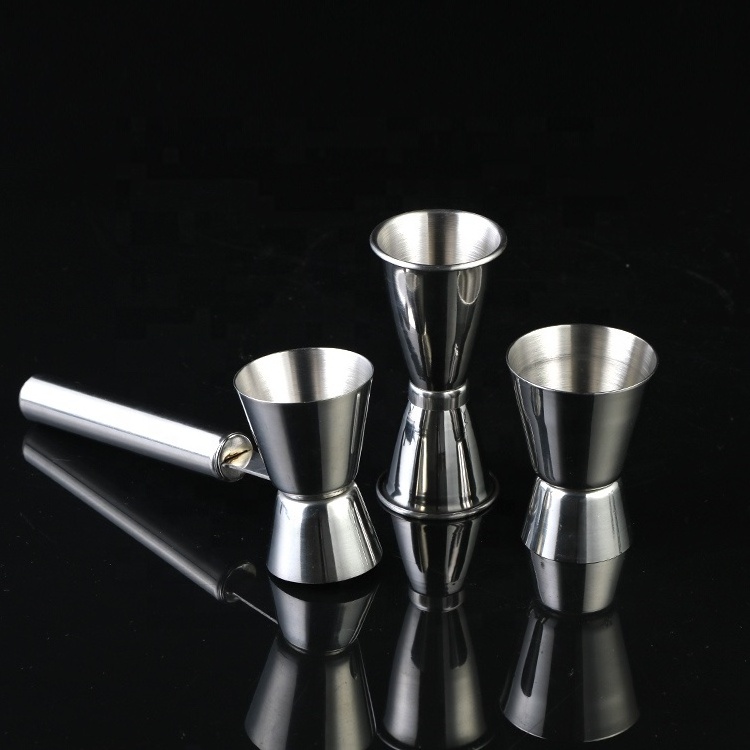 20ml/40ml Stainless Steel Double Jigger Wine Jigger with handle Measuring Cup