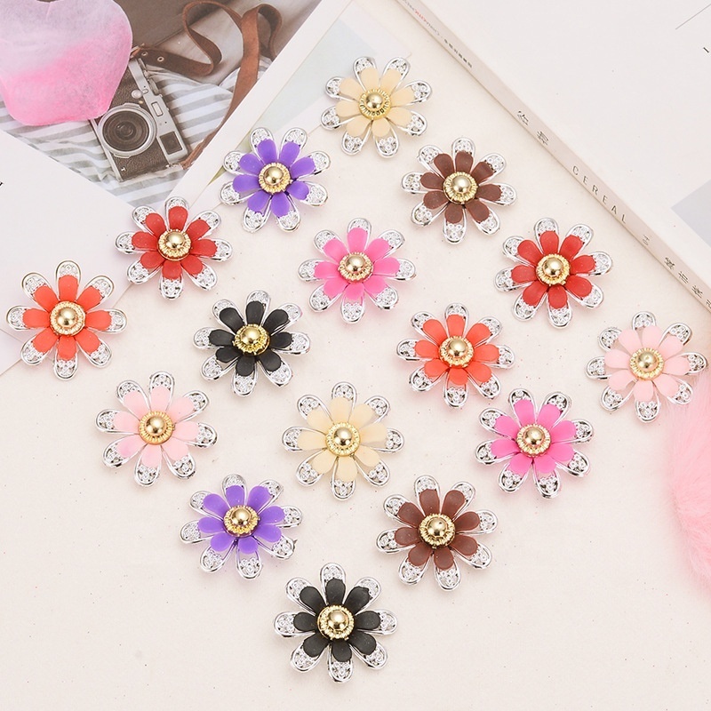 Custom DIY Plastic Ladies Shoe Flower Flip Flop Decoration Slipper Upper Decorated Accessories