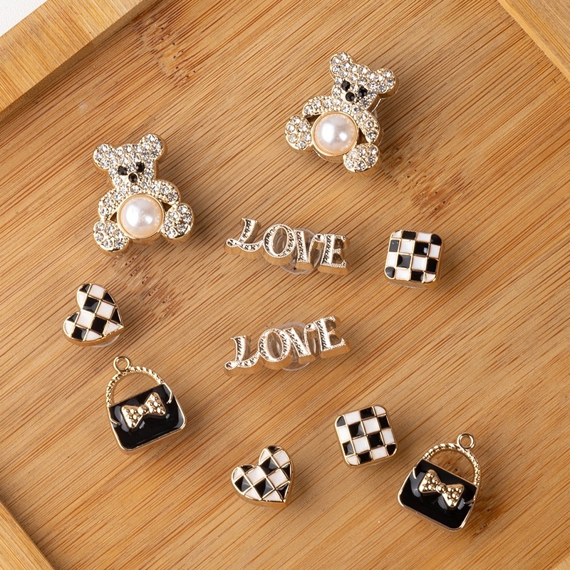 Shoe Ornament Beach Shoe Charms Set Bogg Bag Charms Accessories Cute Bear Shoes Decoration