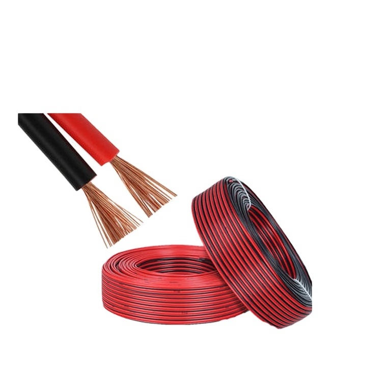 Factory Hot Selling RVB  twin Copper Core Speaker Wire 0.5mm 0.75mm 1.5mm 2.5mm 4mm Flat electric cable