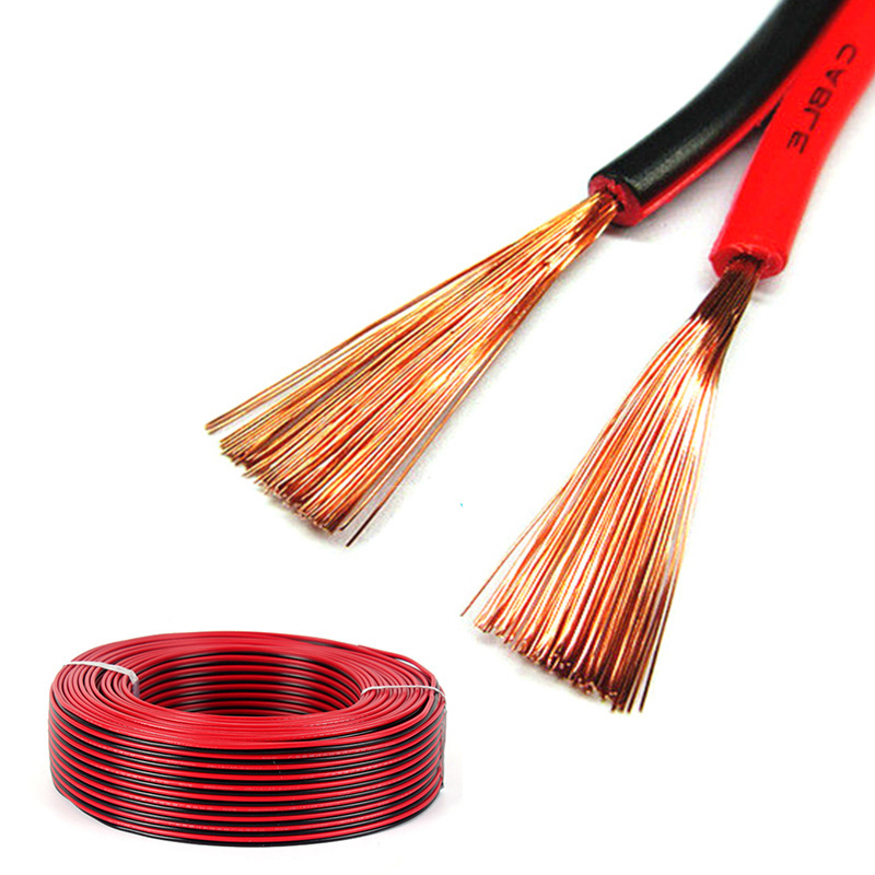 Factory Hot Selling RVB  twin Copper Core Speaker Wire 0.5mm 0.75mm 1.5mm 2.5mm 4mm Flat electric cable