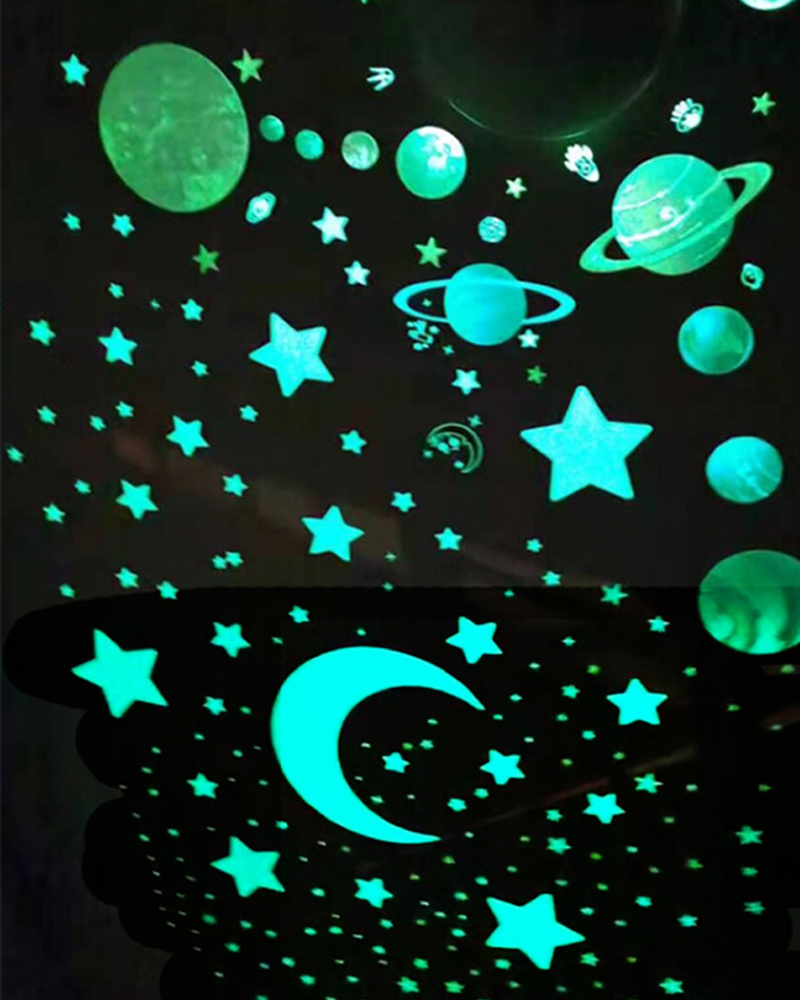 glow in the dark fluorescent stickers stars glow-in-the-dark wall decoration room remodeling fluorescent stickers