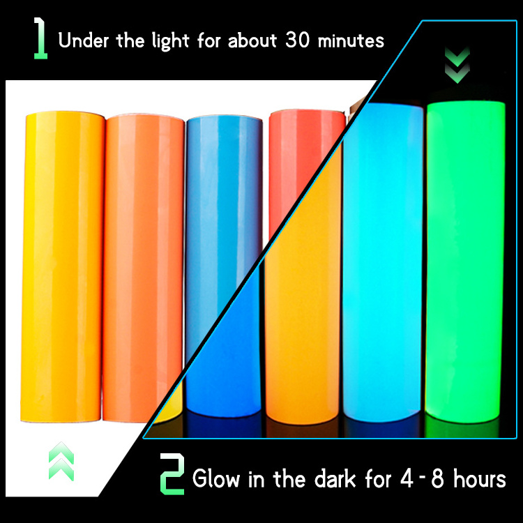 A4 paper fluorescent wallpaper glows in the dark, safety warning glows ,  luminous film glow-in-the-dark stickers