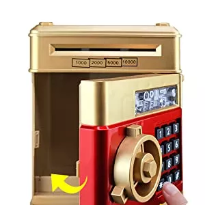 2022 hot amazon Electronic Piggy Bank Safe Money Box Children Digital Coins Cash Saving Safe Atm piggy bank