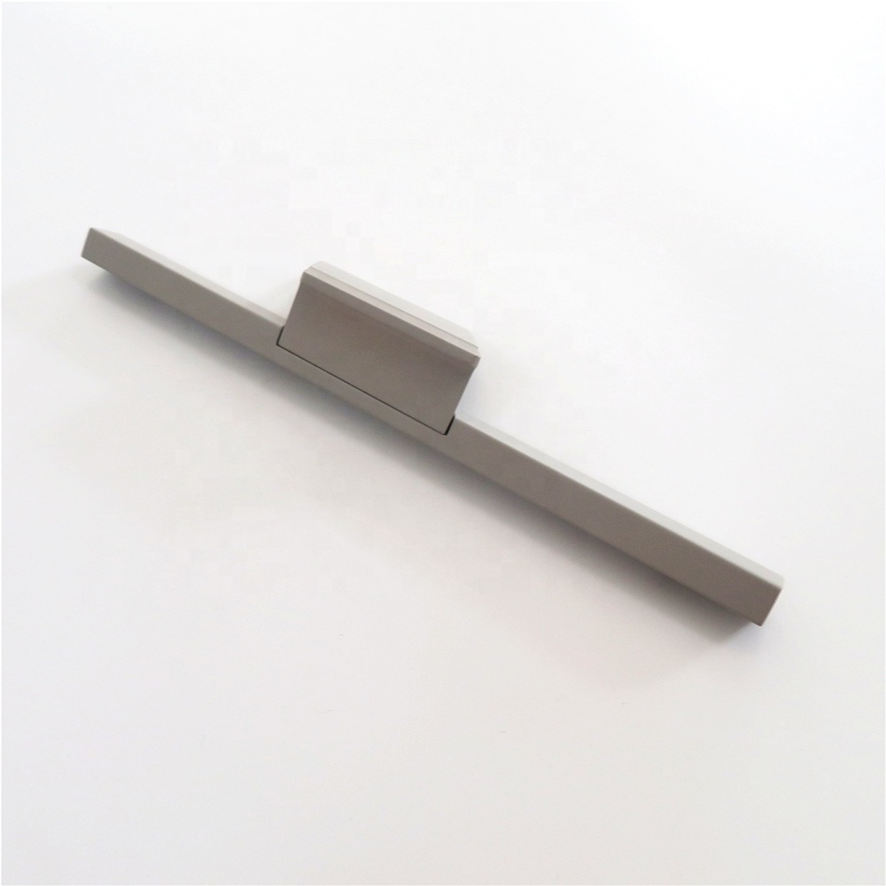 Grey hidden furniture Cabinet door edge aluminum handle Wardrobe drawer pulls