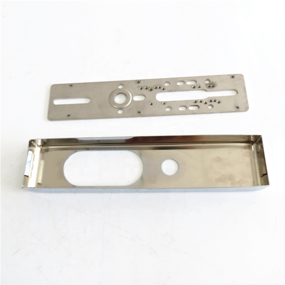 Customize Perforated door lock accessories, Stainless steel door lock bottom latch plate