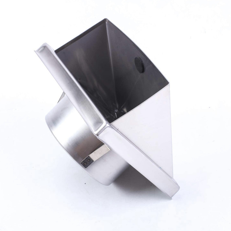 OEM Custom Brushed 304 Stainless Steel Dryer Vent Inserted to Non-flexible Metal or Plastic Duct, Circular Pipe / Hose Fitting