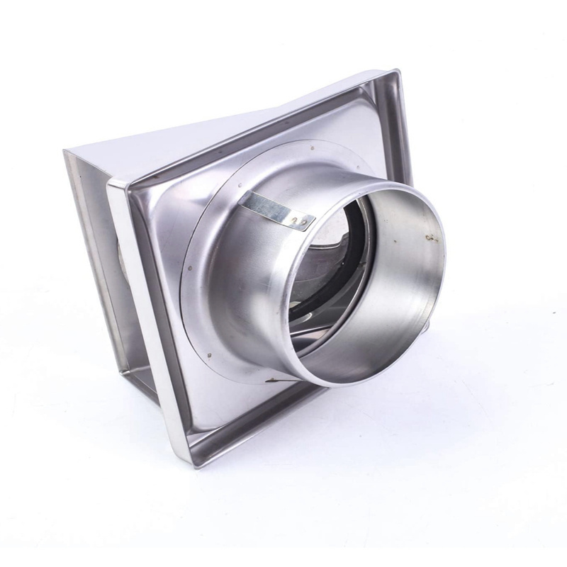 OEM Custom Brushed 304 Stainless Steel Dryer Vent Inserted to Non-flexible Metal or Plastic Duct, Circular Pipe / Hose Fitting