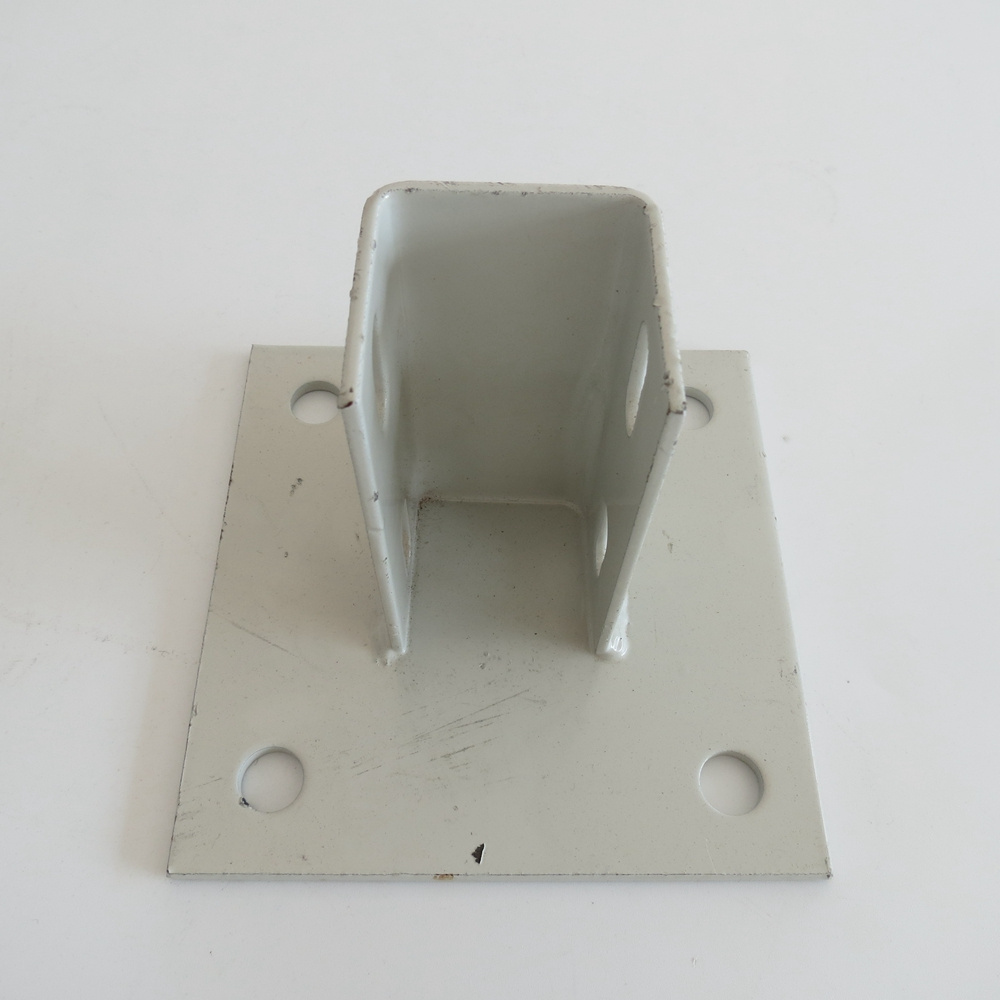 Sheet Metal Welding Parts Customized Slotted Hole Strut Channel Mounting System Post Brackets Post Bracket Pile Bases