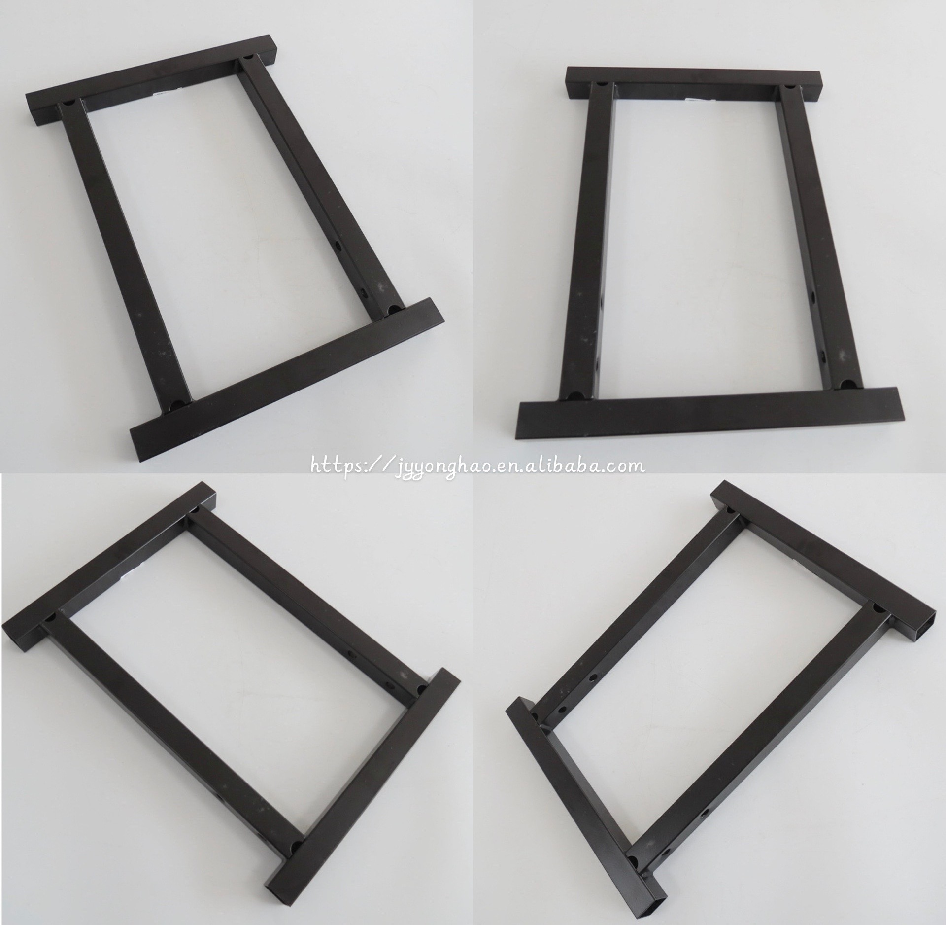 Professional OEM ODM Factory Customized Black Powder Coated Welded Steel Metal Table Bed Frame Furniture Frames