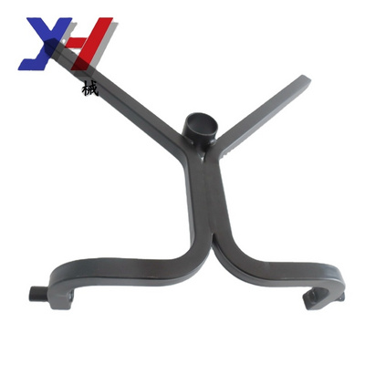 Custom powder coated high precision angle iron computer revolving chair base parts office swivel chair metal base replacement