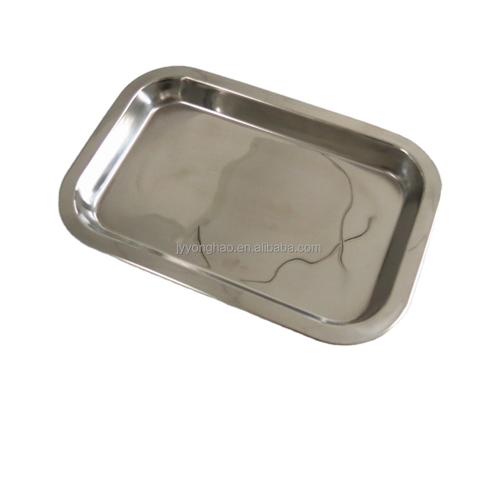 Different size Rectangular stainless steel tray for laboratory