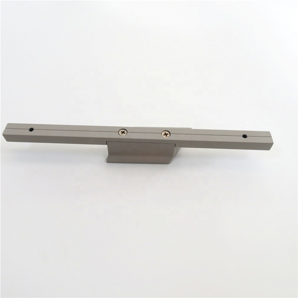 Grey hidden furniture Cabinet door edge aluminum handle Wardrobe drawer pulls